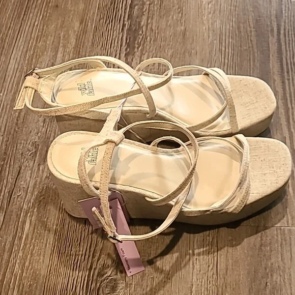 Wild Fable Ronnie Strappy Platform Wedge Heels with Memory Foam Size 8.5 - Picture 5 of 8